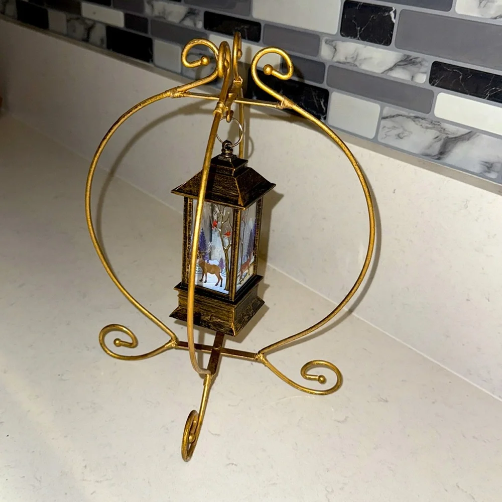 Pier 1 Imports - Christmas Ornament‎ Display Holder - Foldable Gold Tone